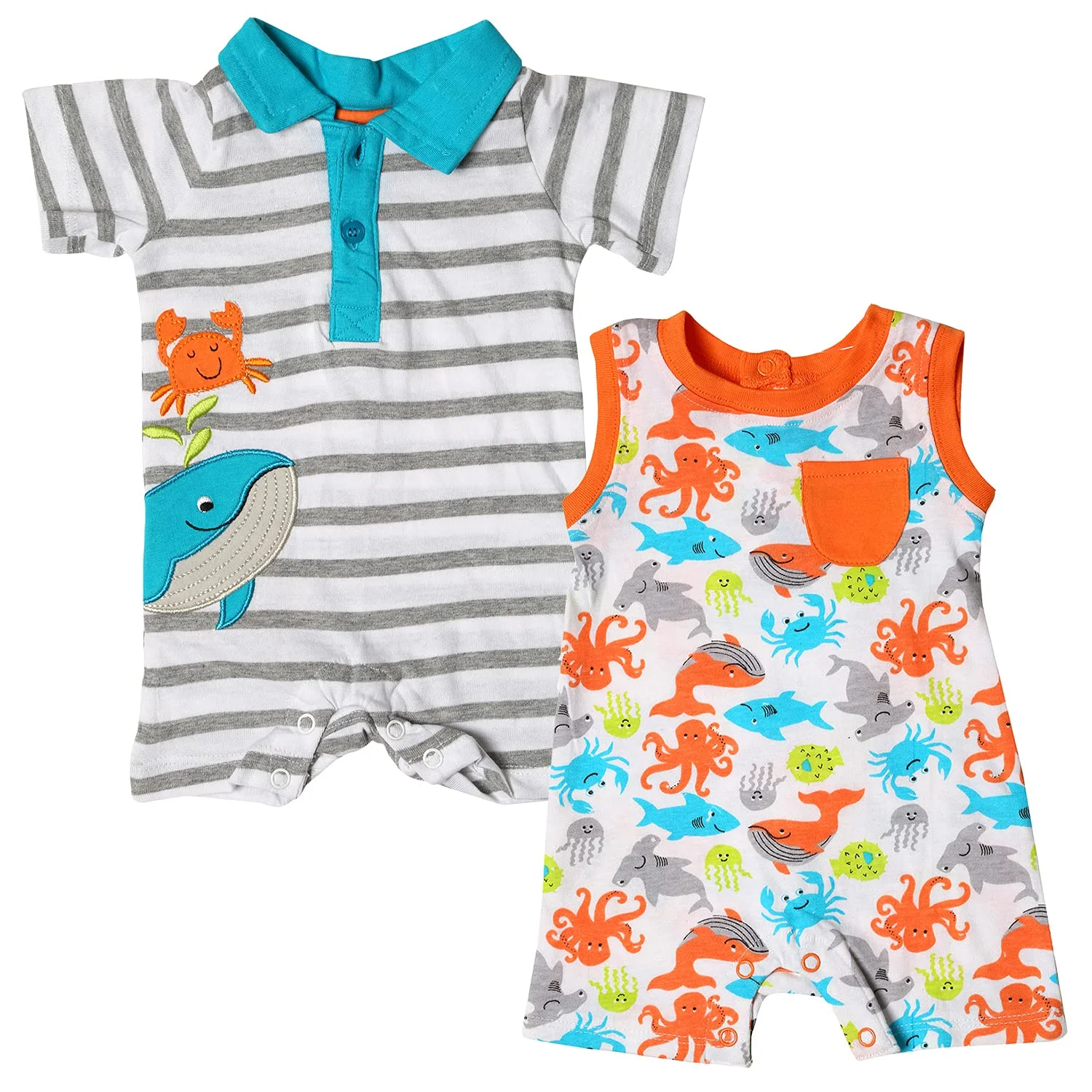Cotton Multi Color Romper Bodysuit Onesies For Baby Boy &#038; Baby Girl