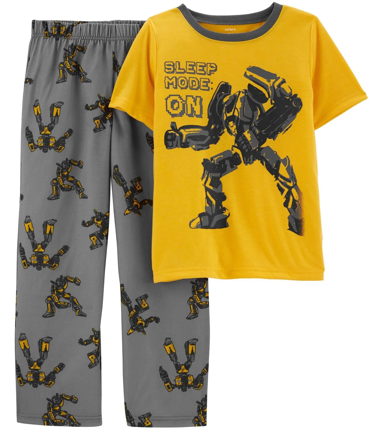 Boys 2 Piece Loose Fit Poly Pjs Pajama Set