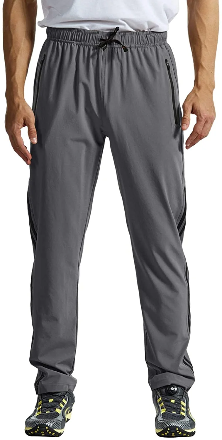 Men Track Pants with Zipper Pockets