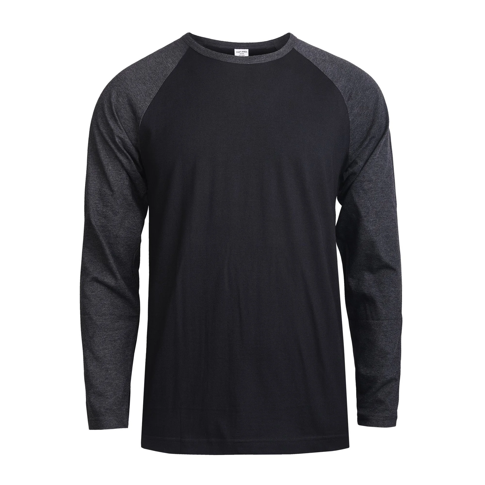 Mens Casual Long Sleeve Plain Baseball Cotton T Shirts