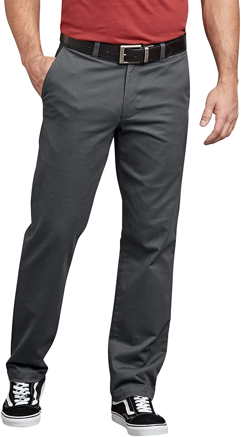 Mens Flex Active Waist Washed Chino Pant Slim Taper Fit