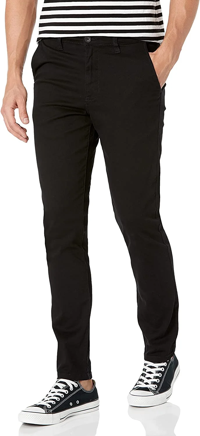 Mens Long Basic Stretch Skinny Chino Pant