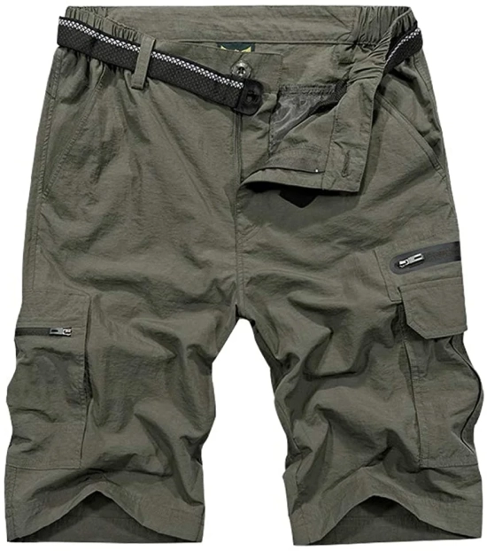 Mens Outdoor Casual Expandable Waist Lightweight Water Resistant Quick Dry Fishing Hiking Shorts