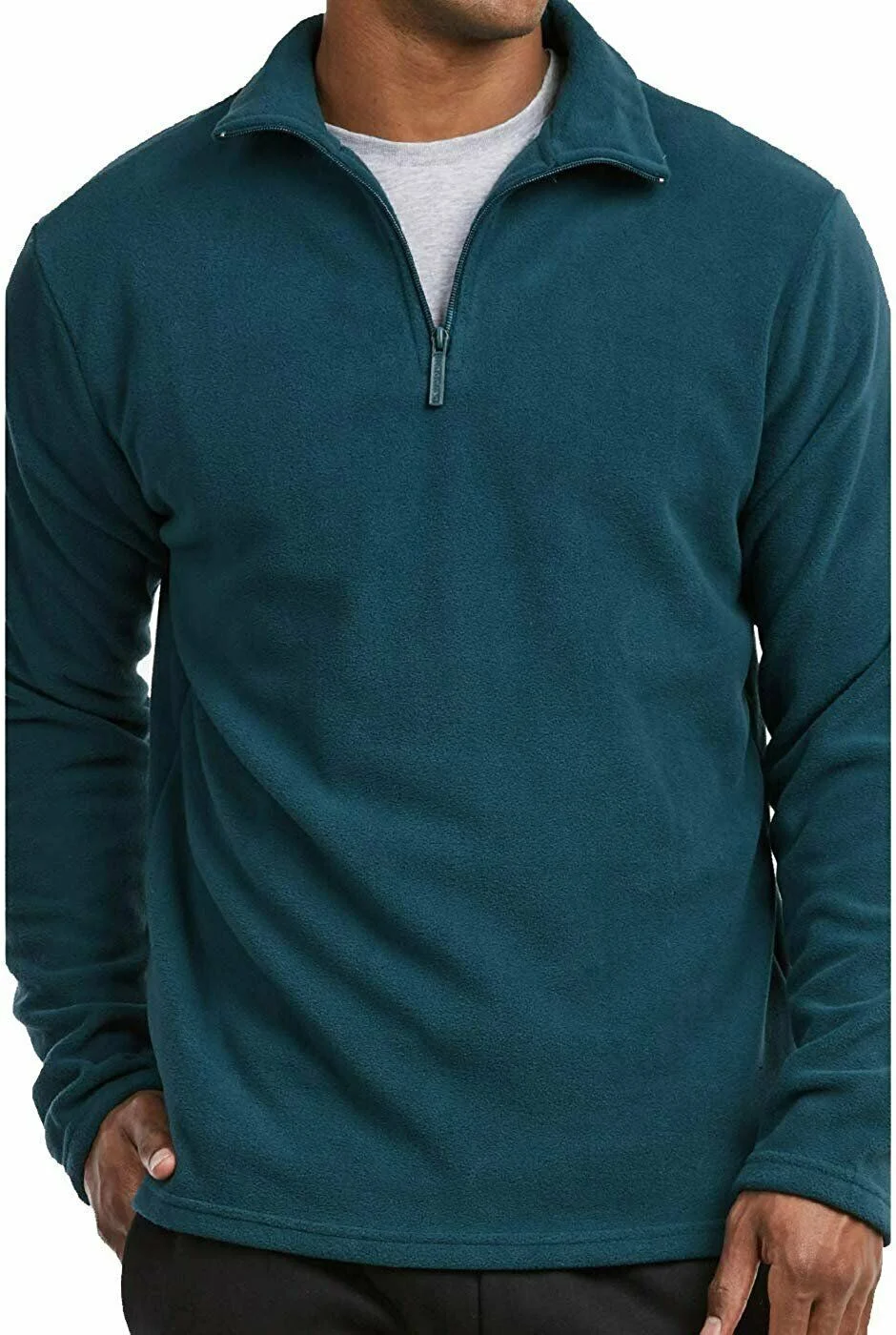 Mens Polar Fleece Quarter Zip Pullover Sweater