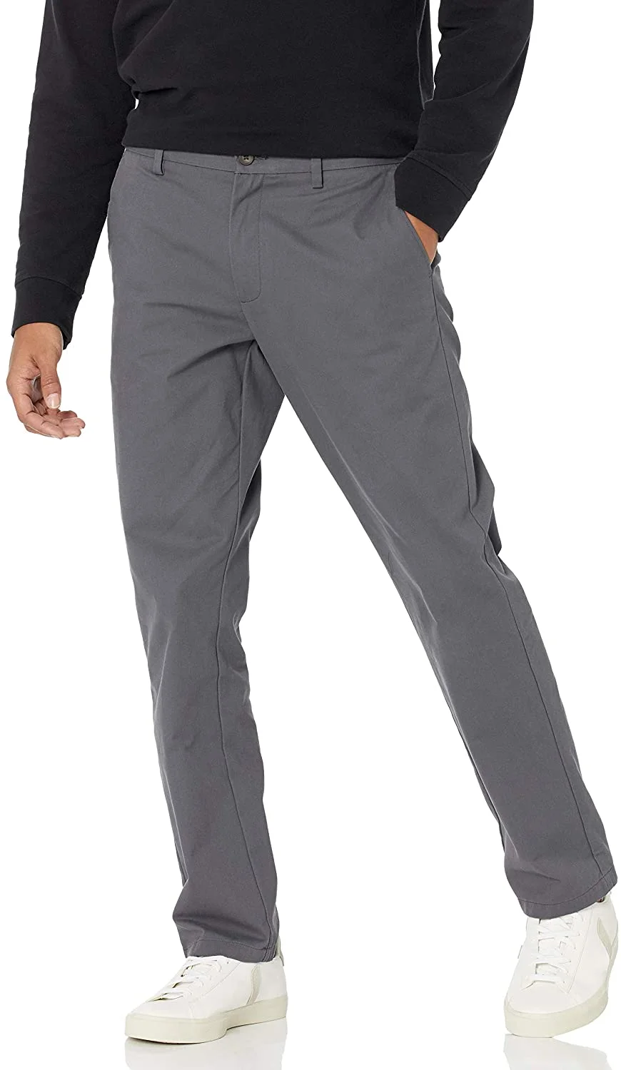 Mens Slim Fit Wrinkle Resistant Flat Front Chino Pant