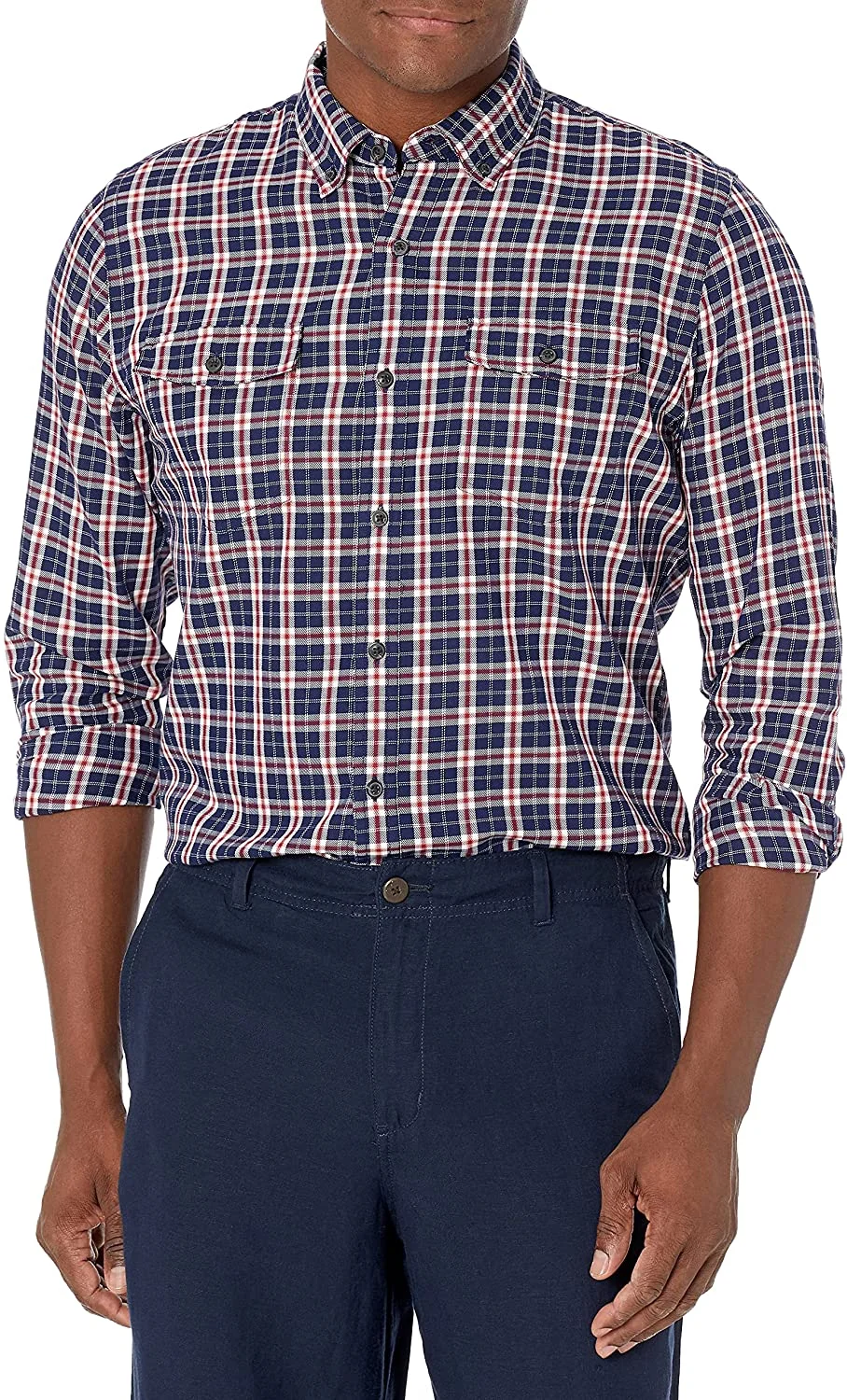 Wholesale Mens Slim Fit Long Sleeve Plaid Two Pocket Twill Shirt Manufacturers In Bangladesh Factory Supplier