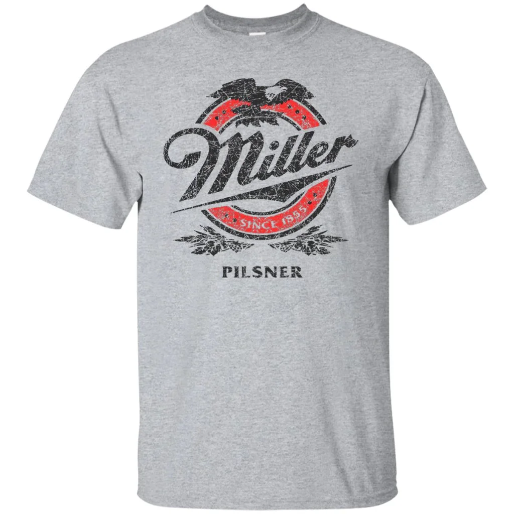 Wholesale Promotional Logo Printed T Shirts Miller Lite Beer T Shirt Custom Made In Bangladesh