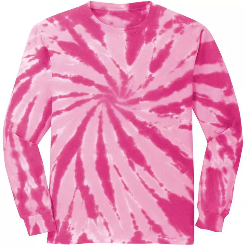 Wholesale Tie Dye T-shirt Long Sleeve T-shirts Custom Logo
