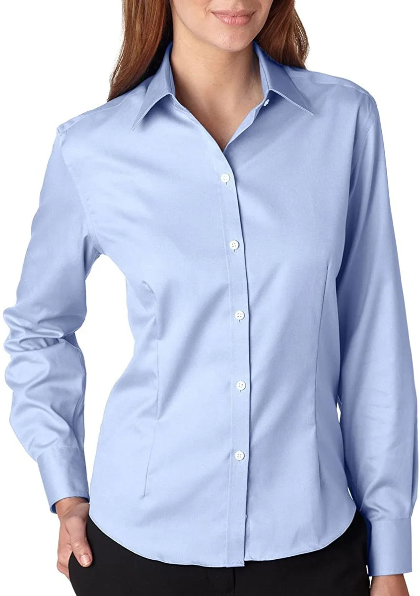 Wholesale Womens Wrinkle Free Spread Collar Oxford Shirt Manufacturers In Bangladesh Factory Supplier