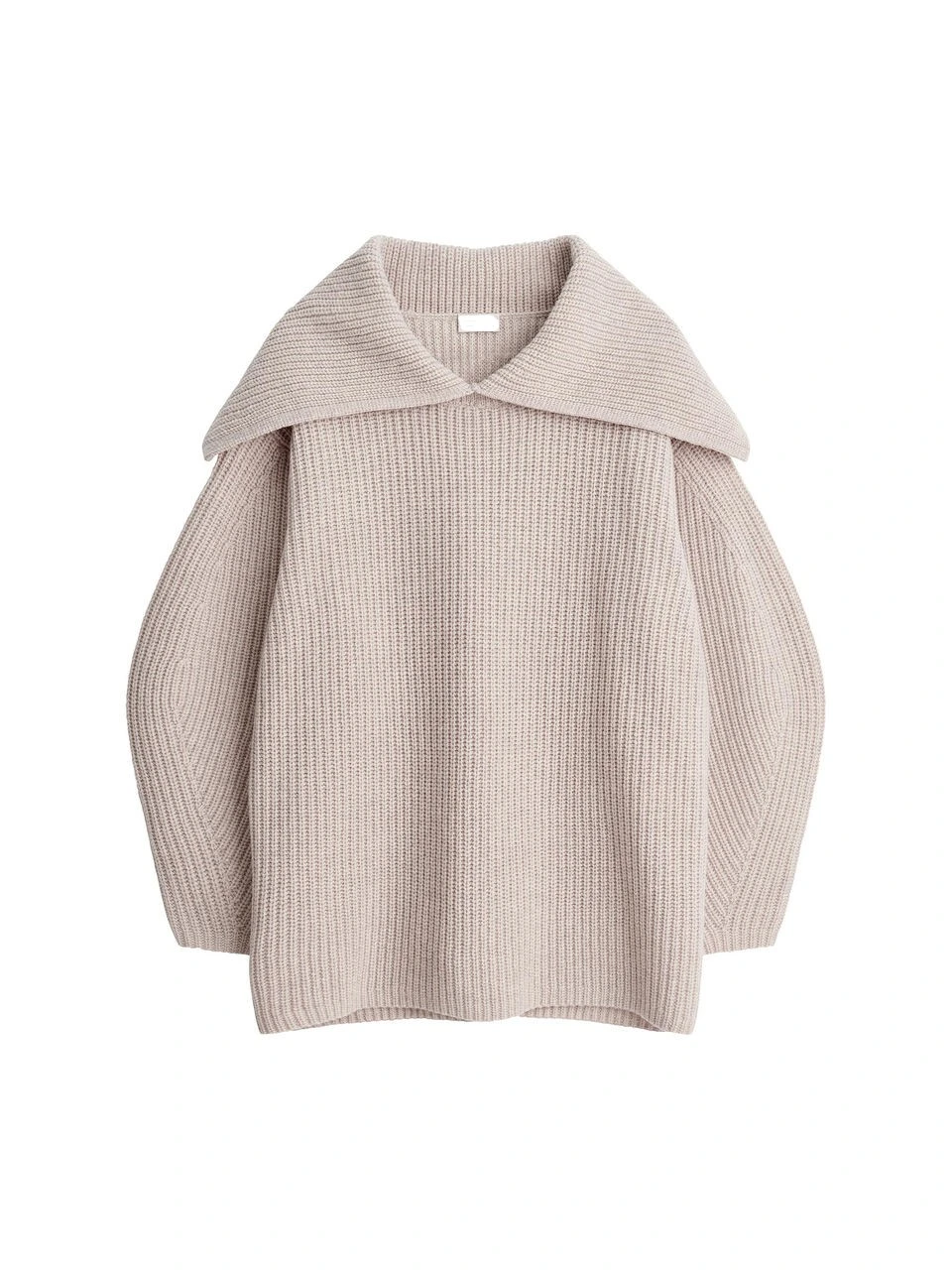 Women Wool Cashmere Big Collar Oversize Knit Sweater