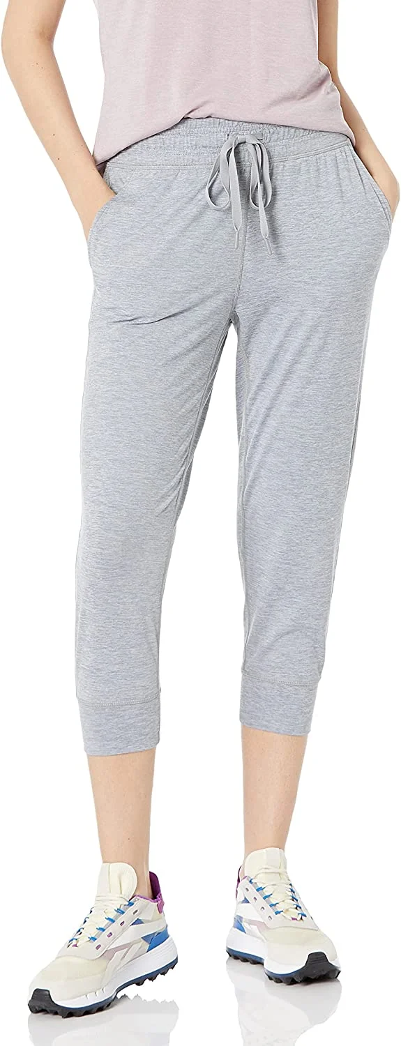 Womens Brushed Tech Stretch Crop Jogger Pant