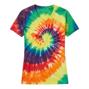 Womens Tie Dye V Neck Cotton Tee Womens Tie Dye V Neck Cotton Tee
