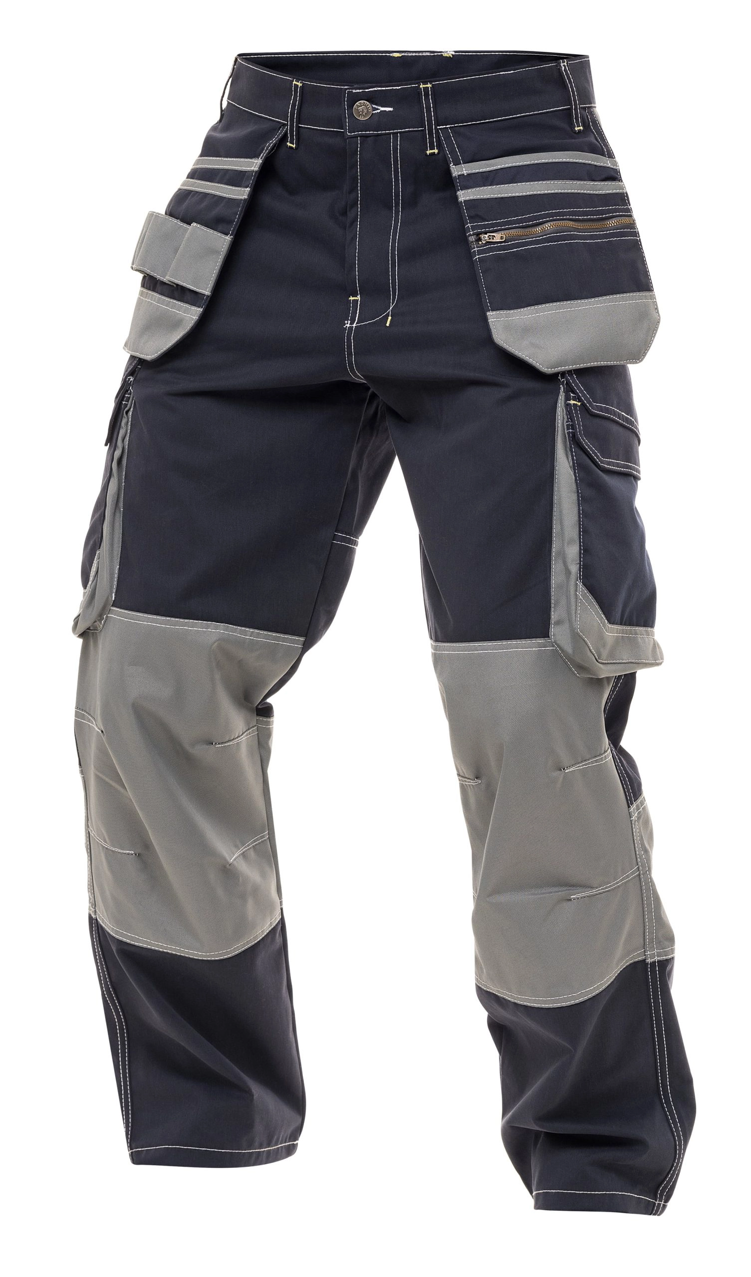 Men's Utility Work Multi Pockets Pant Construction Pants Heavy Duty Reinforcement Workwear Trousers Carpenter Pants Safety Cordura Trousers