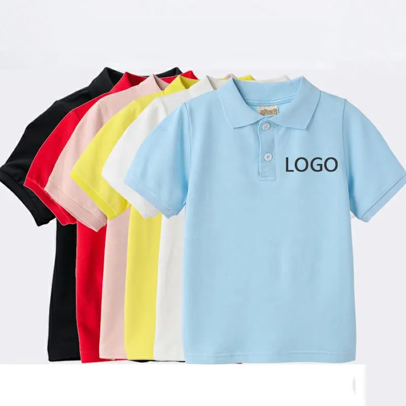 Cotton Polo Shirt Plain Blank School Uniform