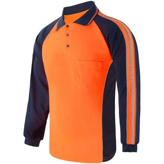 Oem High Vis Safety Reflective Polo Shirts Security Work Shirts