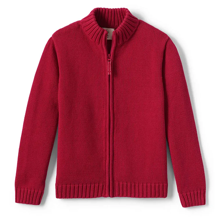 School Uniform Boys Full Zip Front Cardigan Sweater Wholesale