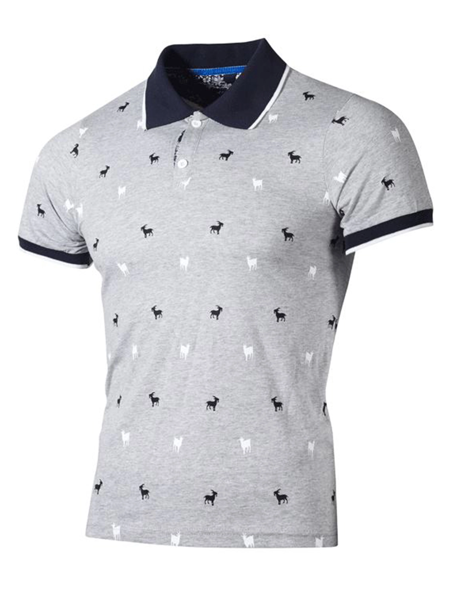 Men Summer Polo Shirts Comfy Short Sleeve T-shirt Buttons Lapel Tee