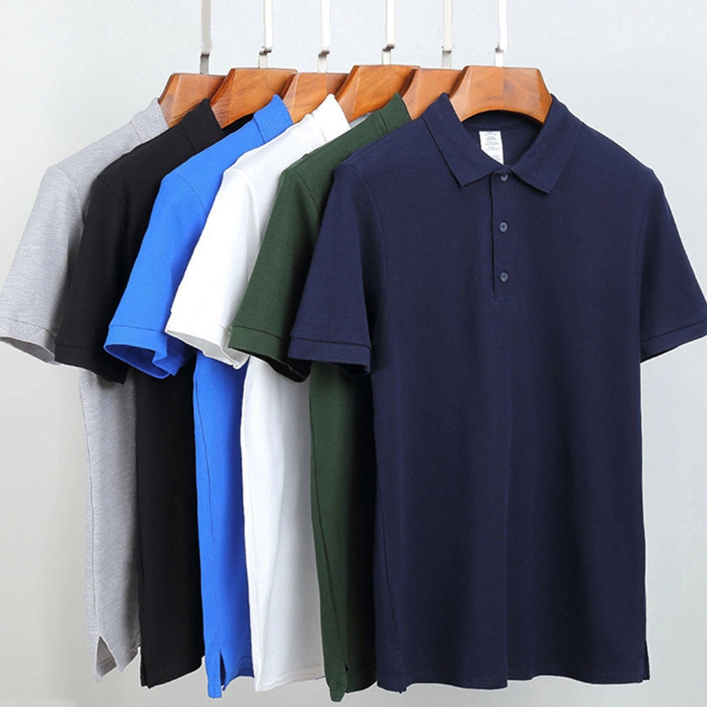 Blank Heat Transfer Polo Shirts Colorful Short Sleeve Cotton and Polyester Polo Shirt for Men