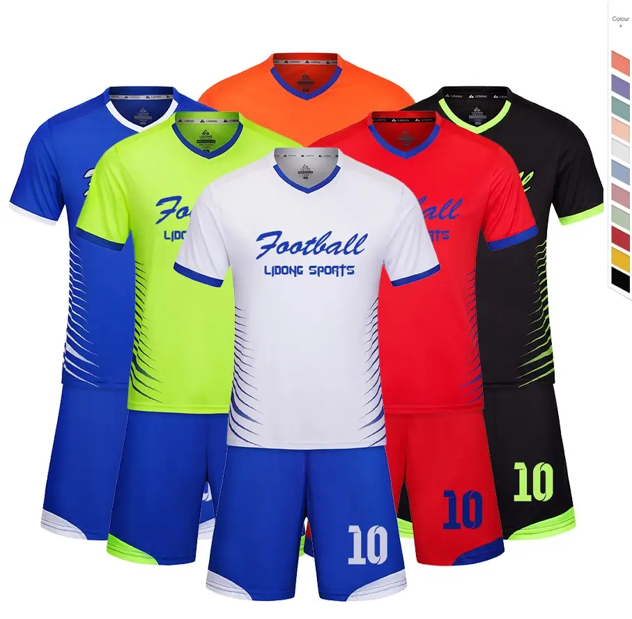 Wholesale Original Football Clothes Football Uniform Wear Uniform Custom Football Set Soccer Kit Sublimation Soccer Jersey