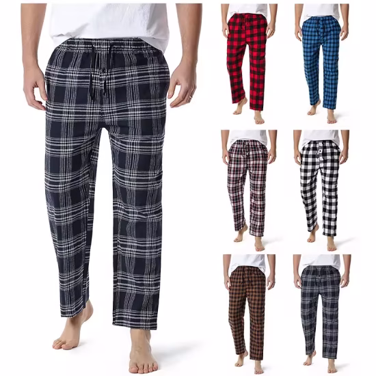 Mens Buffalo Plaid Pajama Pants With Pockets Mens Flannel Pajama Pant 3