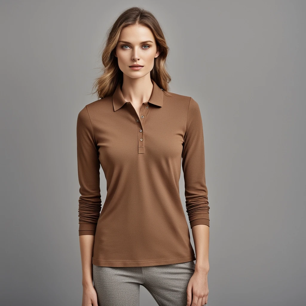 High-Quality Long Sleeve Ladies Pique Polos from Bangladesh to France