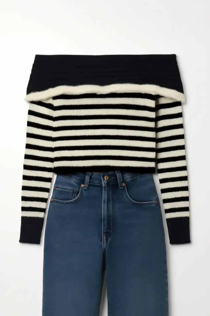 Oem Sweater Women Knitwear Crewneck Pullover Knit Top Striped Knitted Sweater 683x1024