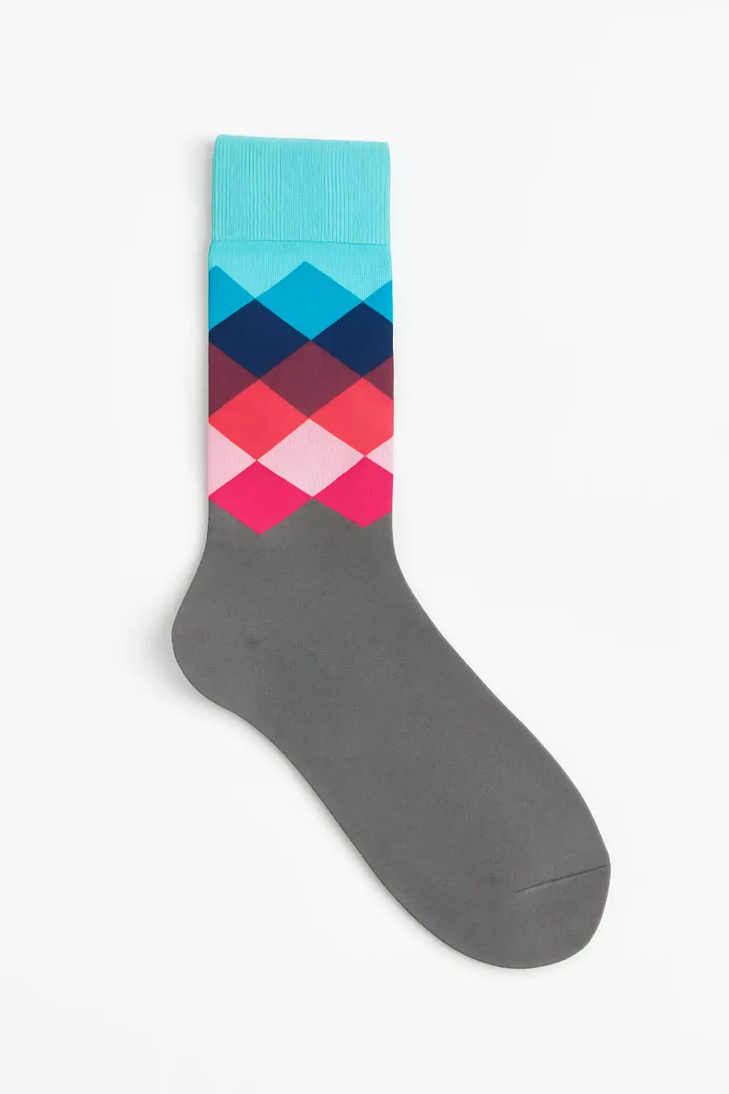 Wholesale Grey Colorful Plaid Socks
