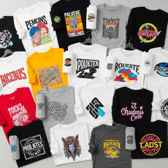 Made in Bangladesh Custom Print T-shirts for USA