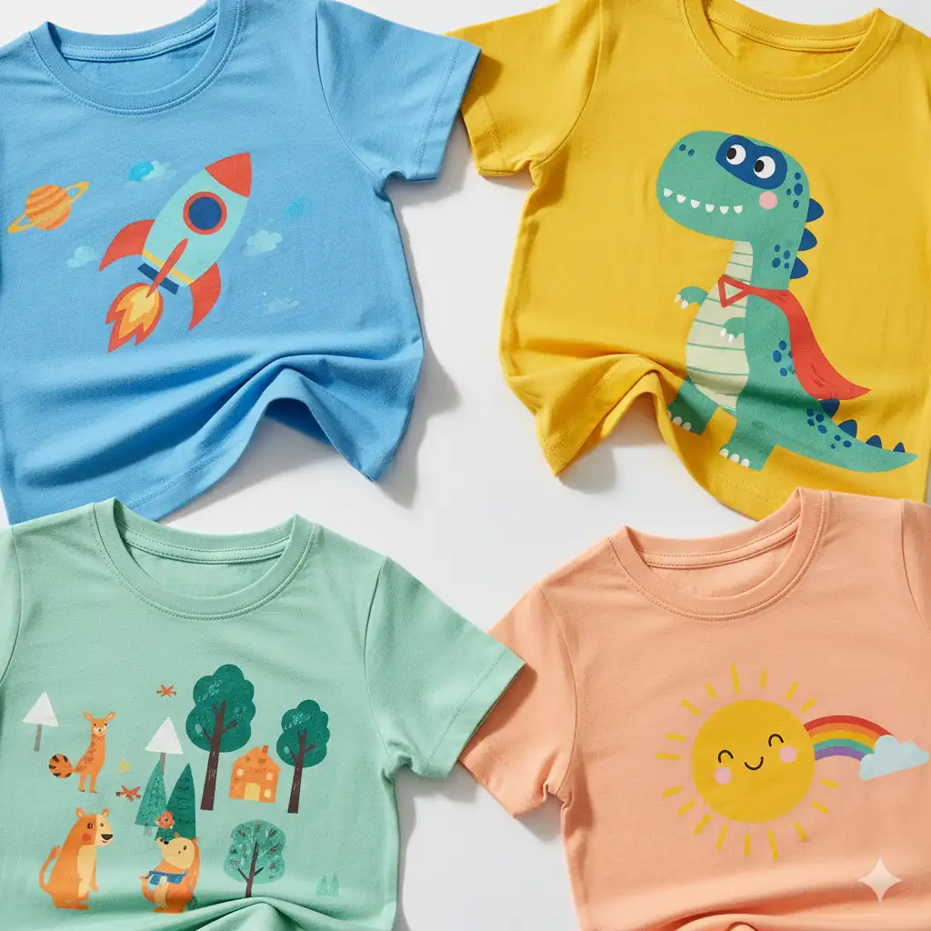 Children's Printed T-shirts Manufacturers for USA Importers