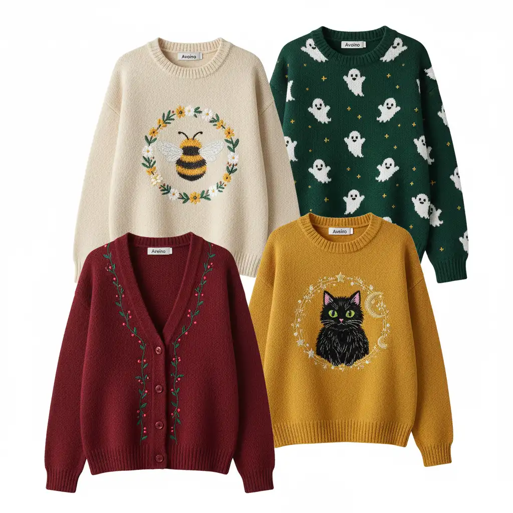 Custom Embroidered Sweater Factory for USA Retailers