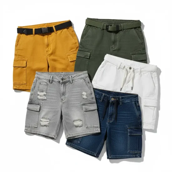 Denim Cargo Shorts | Factory for European & USA Fashion Brands