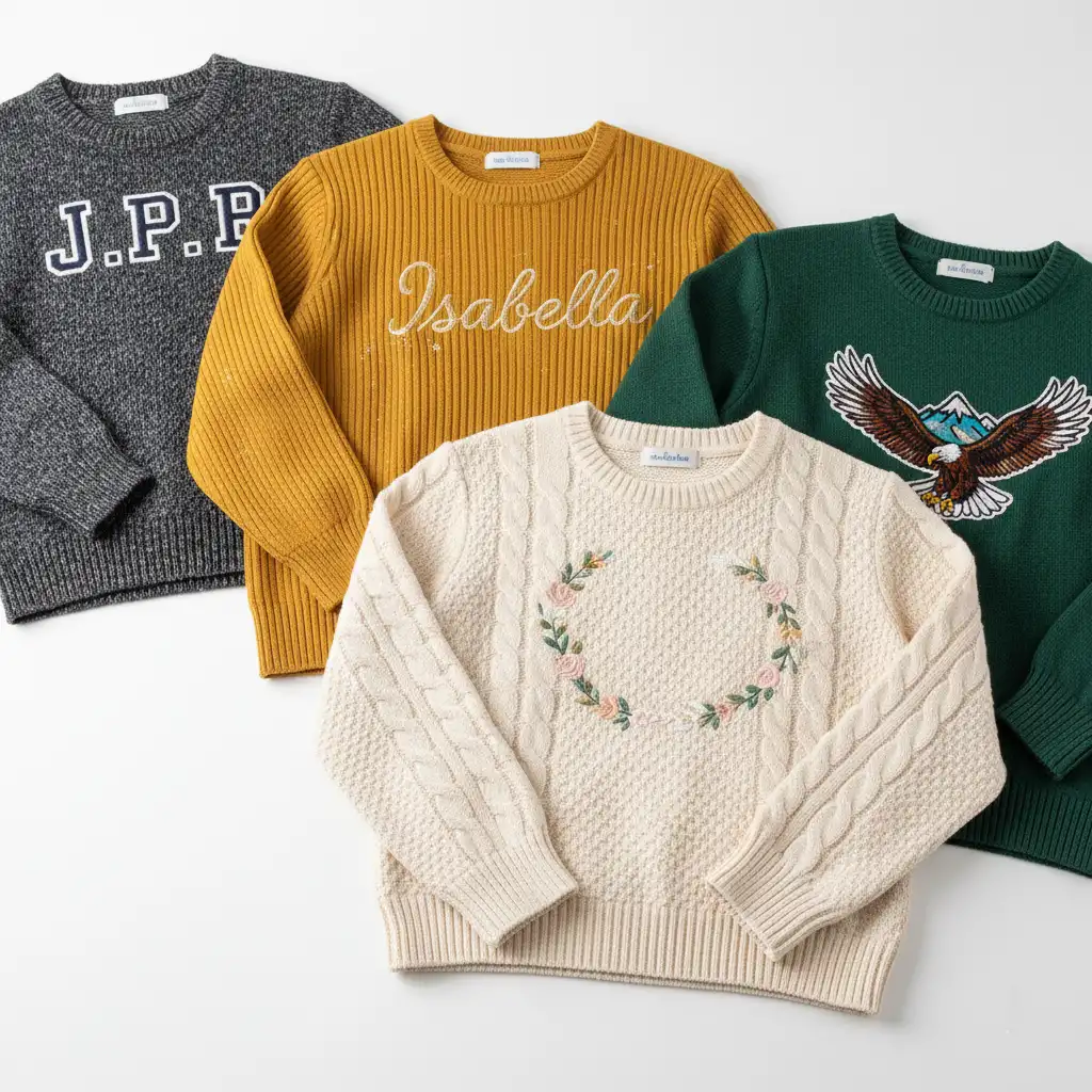 Luxury Embroidered Sweater Makers for USA Importers
