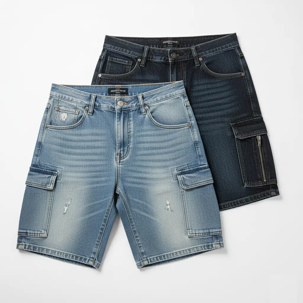Mens Denim Cargo Shorts | Suppliers to Europe & USA