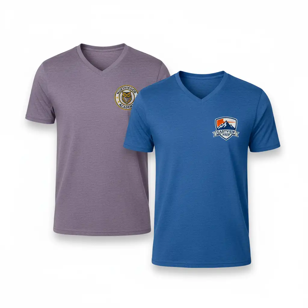 School v-neck T-shirts | Custom OEM Manufacturer for European & USA Brands