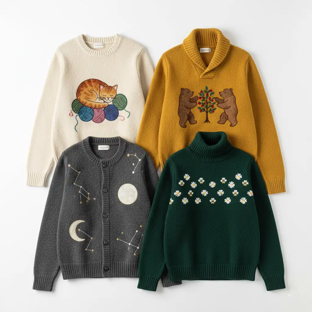 Wholesale Embroidered Sweaters for USA Retailers