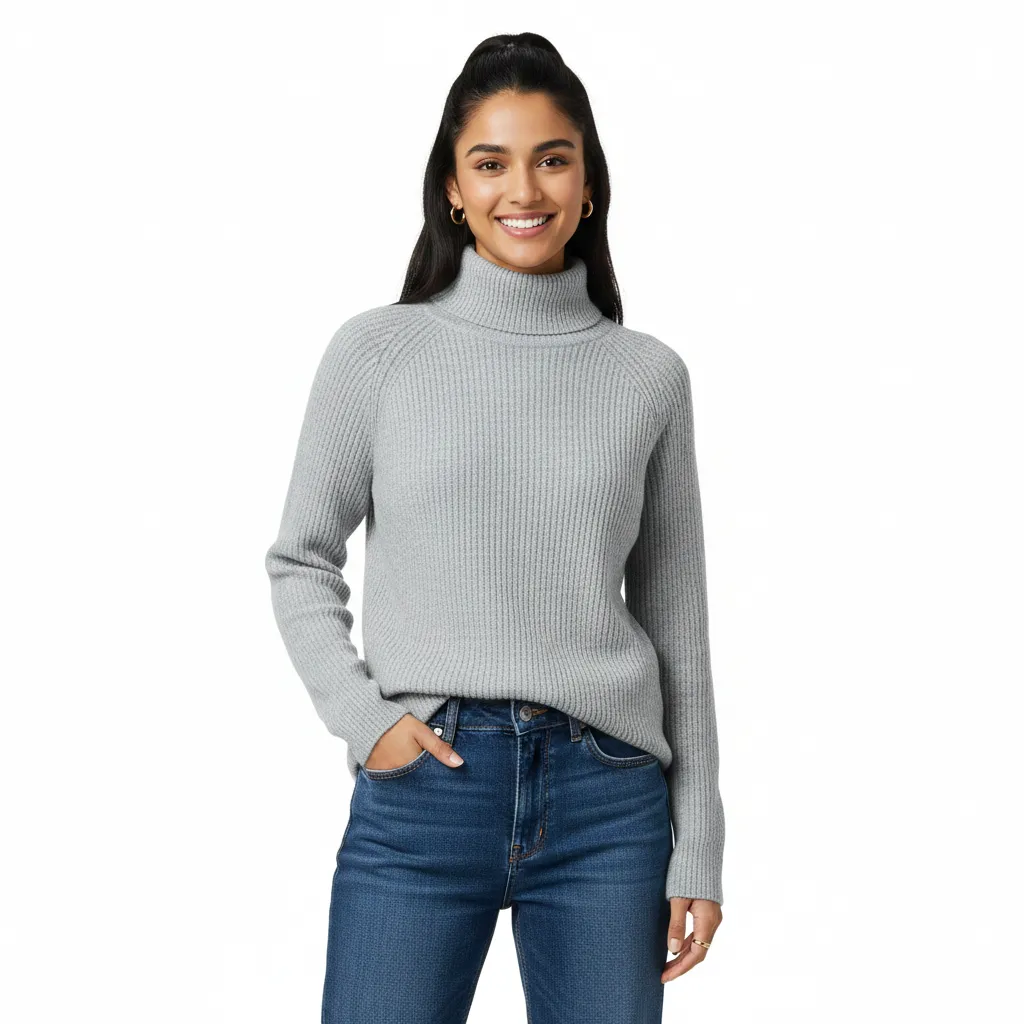 SiATEX Global - Bulk Ribbed Turtleneck Sweater | Global Manufacturer for European and USA Brands Bulk Ribbed Turtleneck Sweater | Global Manufacturer for European and USA Brands