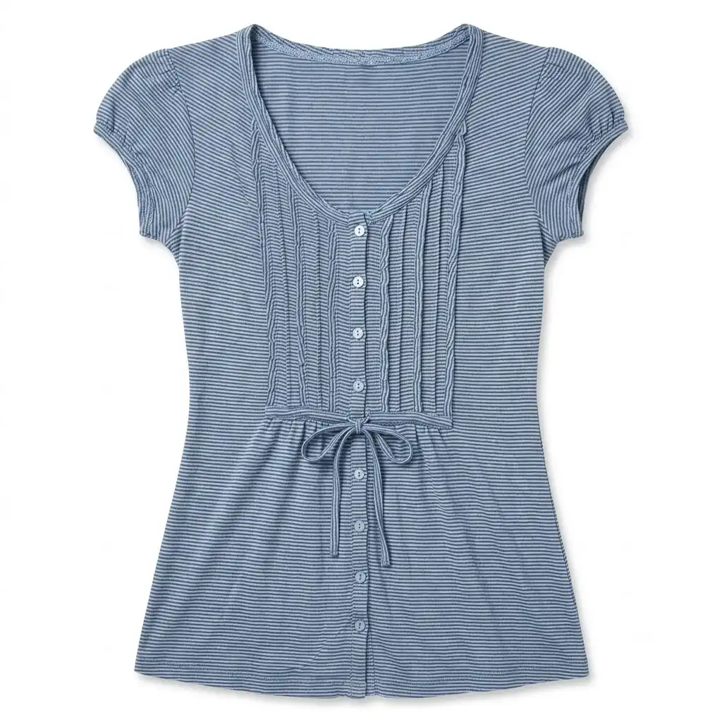 SiATEX Bangladesh - Pinstripe Blouse Manufacturer Bangladesh | Tie Waist Top Pinstripe Blouse Manufacturer Bangladesh | Tie Waist Top