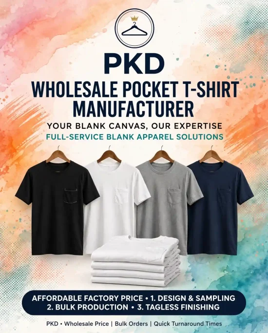 Wholesale Pocket T-shirt Manufacturer in Bangladesh Wholesale Pocket T-shirt Manufacturer